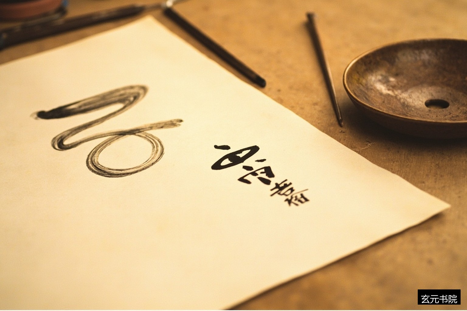 书法墨迹宣纸意境