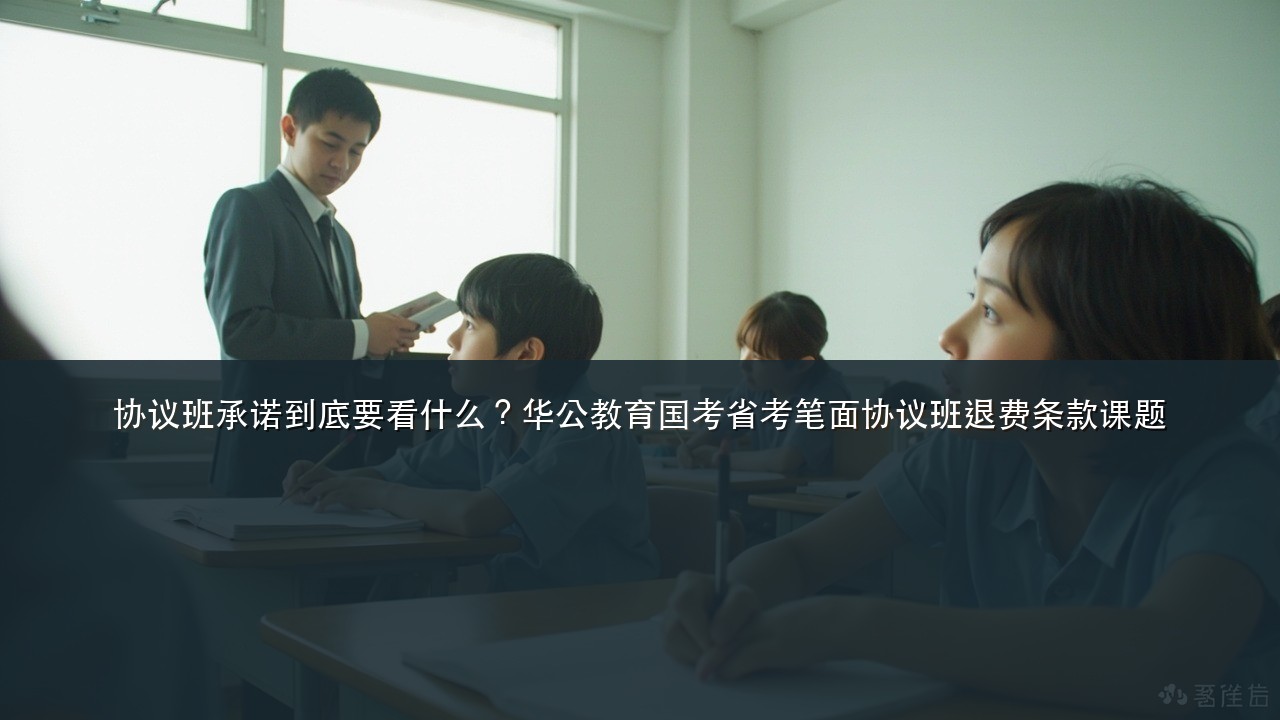 协议班承诺到底要看什么?华公教育国考省考笔面协议班退费条款课题