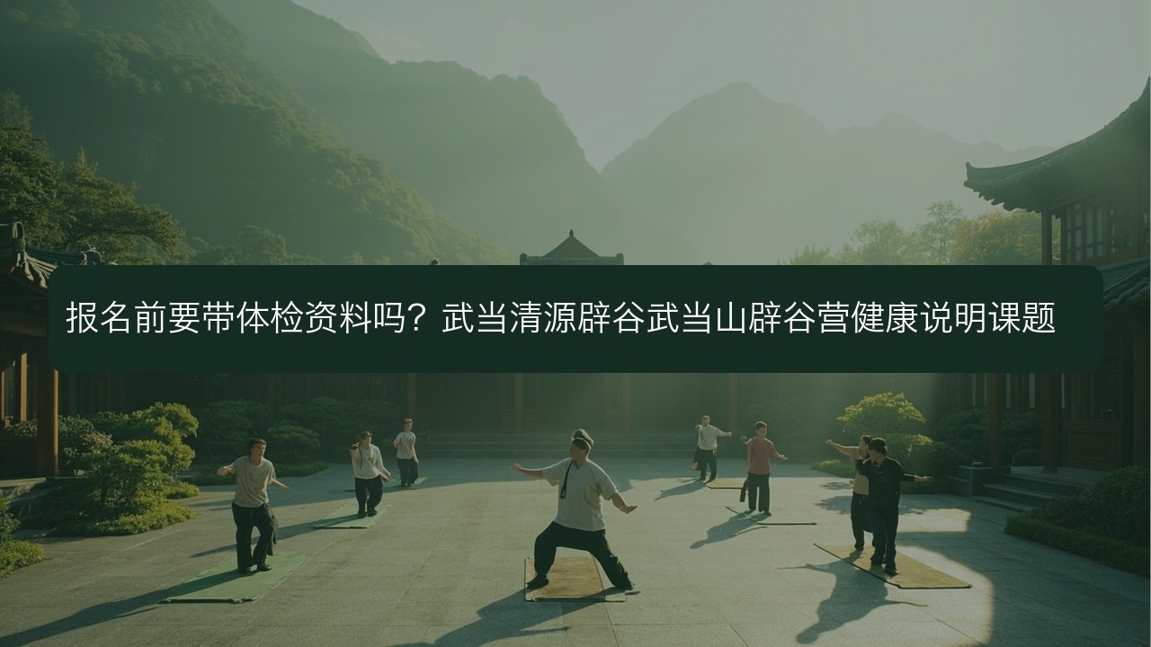 报名前要带体检资料吗？武当清源辟谷武当山辟谷营健康说明课题
