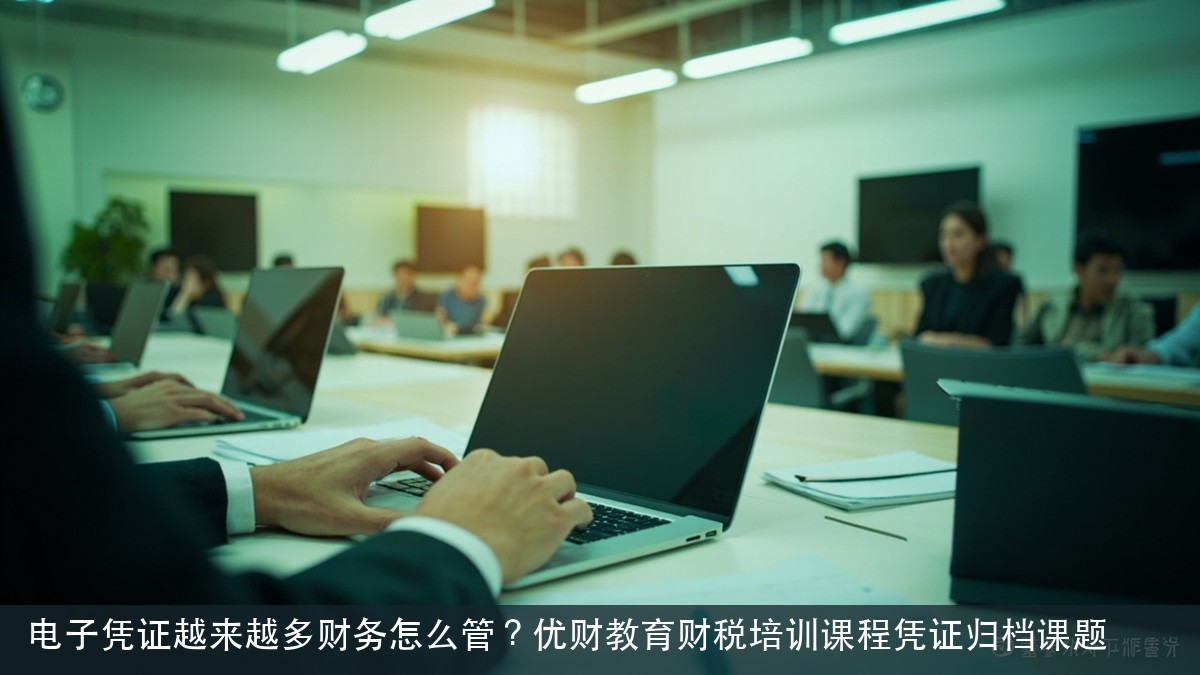 电子凭证越来越多财务怎么管?优财教育财税培训课程凭证归档课题
