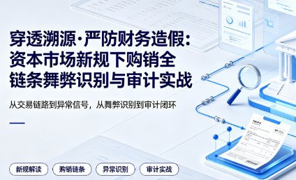 “穿透溯源·严防财务造假:资本市场新规下购销全链条舞弊识别与审计实战”来源课程海报