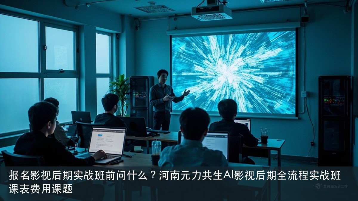 报名影视后期实战班前问什么?河南元力共生AI影视后期全流程实战班课表费用课题