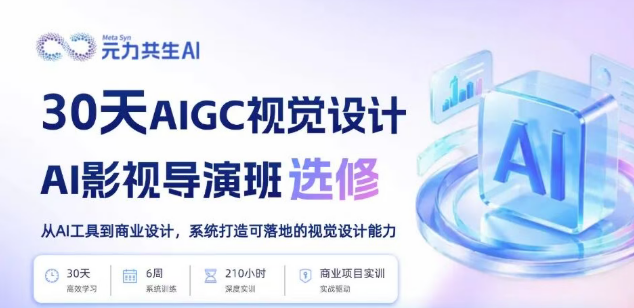 AIGC视觉设计AI影视导演班来源课程海报