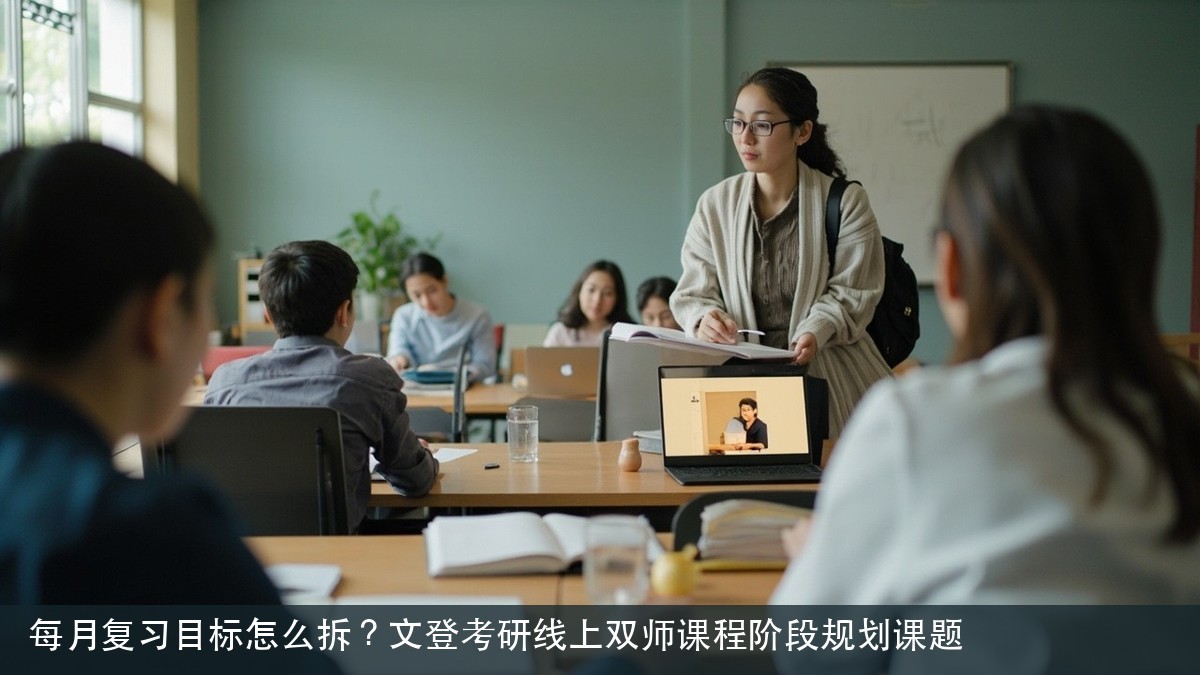 每月复习目标怎么拆？文登考研线上双师课程阶段规划课题