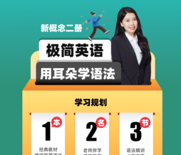 【今晚7点直播】新概念2册-3天极简语法提升营来源课程海报