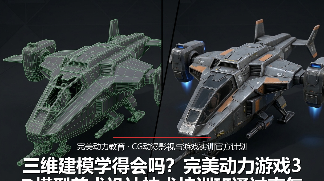 三维建模学得会吗？完美动力游戏3D模型美术设计技术培训班通过率怎么样？