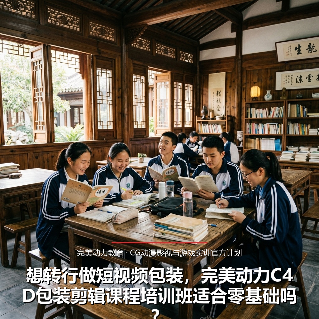 想转行做短视频包装，完美动力C4D包装剪辑课程培训班适合零基础吗？