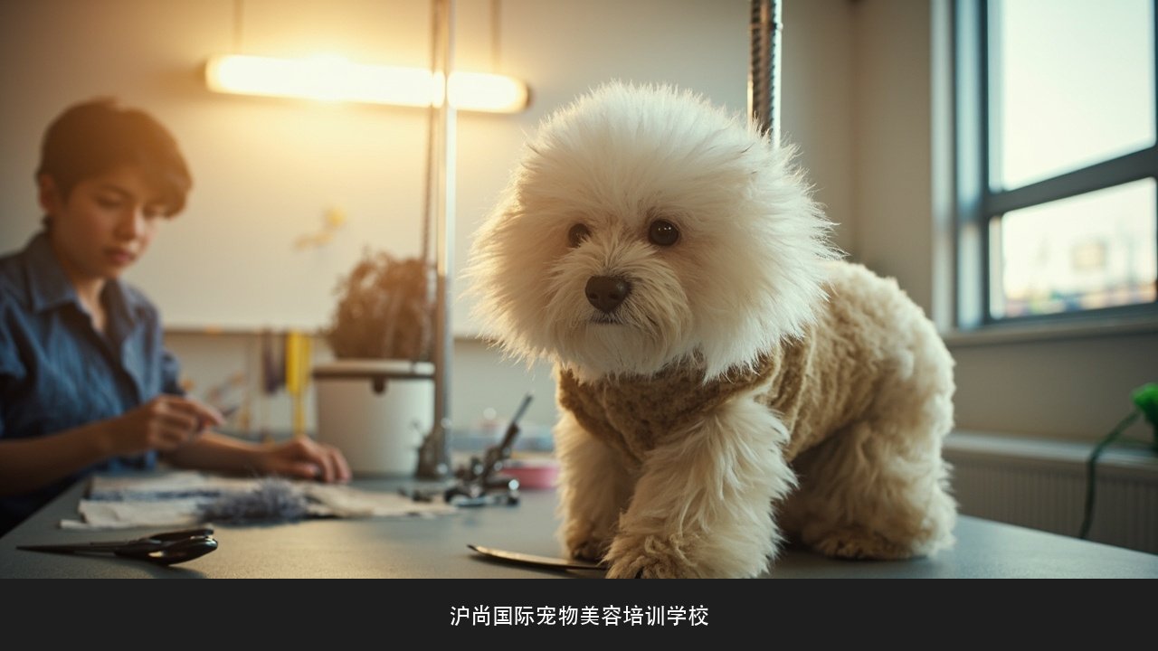 怕自己学不会真犬实操 沪尚国际宠物美容培训学校
