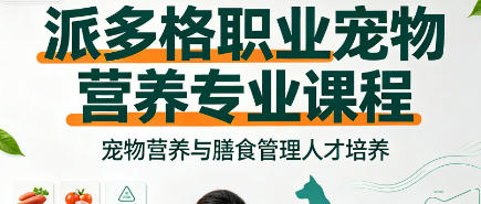派多格职业宠物营养专业课程来源课程海报