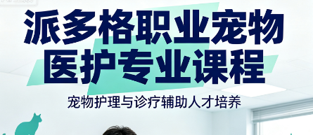 派多格职业宠物医护专业课程来源课程海报